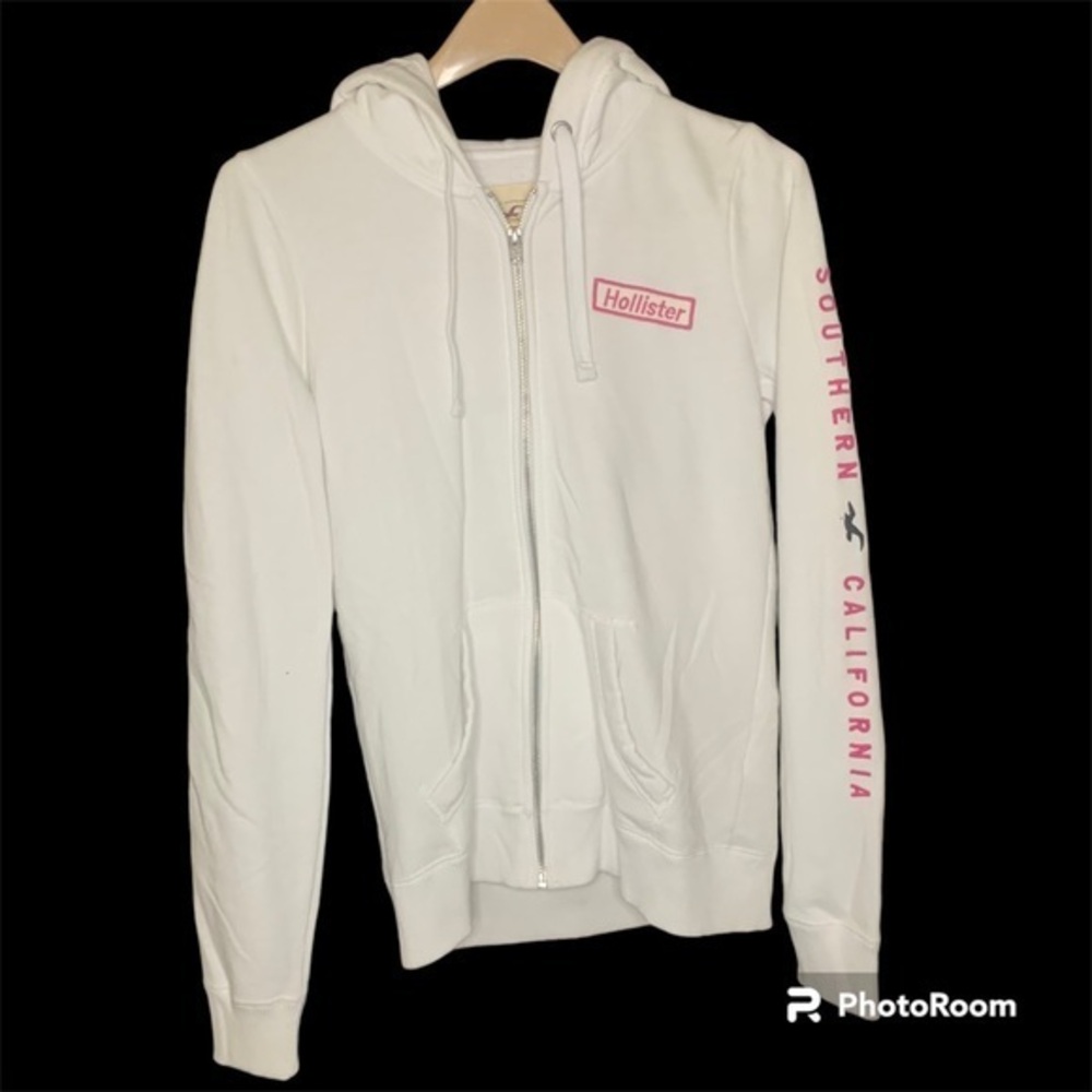 Hollister M button up hoodie like new full zip l